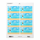 Aangepast adreslabel voor strandhuis etiket (Full Sheet)