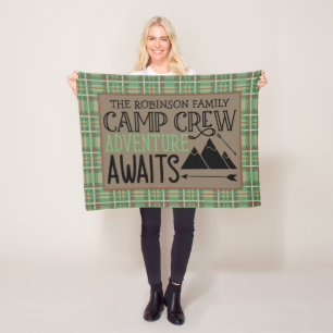 Aangepast Adventure voor Cabin Camping Fleece Deken