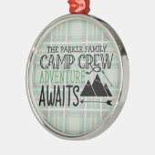 Aangepast Adventure voor Cabin Camping Metalen Ornament (Links)