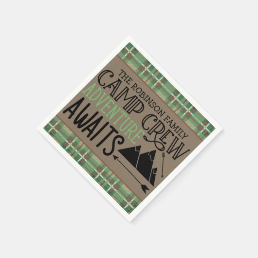 Aangepast Adventure voor Cabin Camping Servet (Hoek)