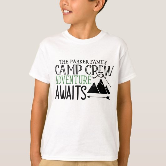 Aangepast Adventure voor Cabin Camping T-shirt (Voorkant)