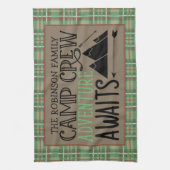 Aangepast Adventure voor Cabin Camping Theedoek (Verticaal)