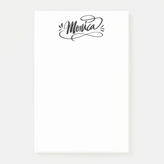 Aangepast advertentie met de naam Monica Post-it® Notes (Voorkant)