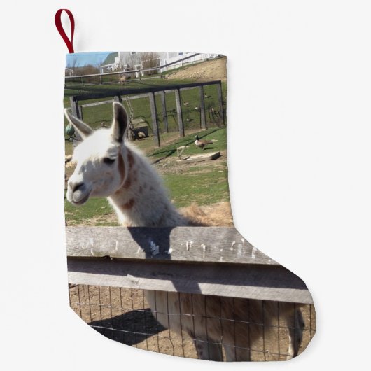 Aangepast afbeelding afbeelding lama ala alaca kleine kerstsok (Voorkant)
