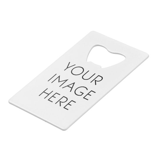 Aangepast Afbeelding Creditkaart Flessenopener (Voorkant Gekanteld)