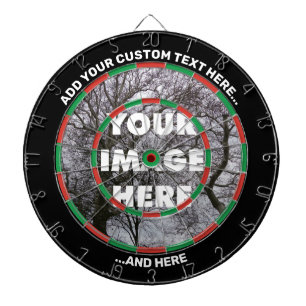 Aangepast Afbeelding-dartboard met tekst Dartbord