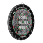 Aangepast Afbeelding-dartboard met tekst Dartbord (Voorkant Links)