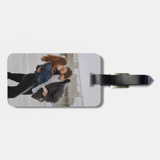 Aangepast Afbeelding dubbelzijdig Foto Creëer uw e Bagagelabel (Achterkant horizontaal)