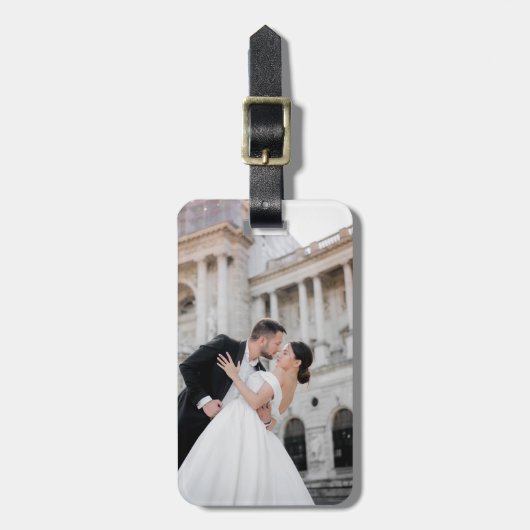 Aangepast Afbeelding dubbelzijdig Foto Creëer uw e Bagagelabel (Voorkant verticaal)