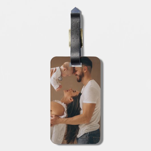 Aangepast Afbeelding dubbelzijdig Foto Creëer uw e Bagagelabel (Achterkant verticaal)