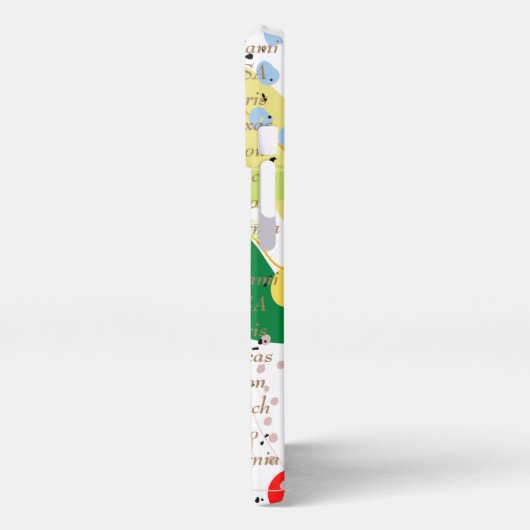 Aangepast afbeelding en moderne abstracte tekst iPhone hoesje (Linkerkant)