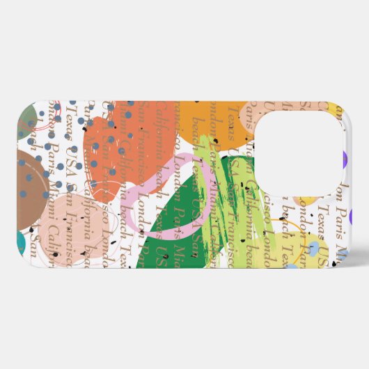 Aangepast afbeelding en moderne abstracte tekst iPhone hoesje (Achterkant horizontaal)