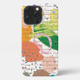 Aangepast afbeelding en moderne abstracte tekst iPhone 13 pro hoesje