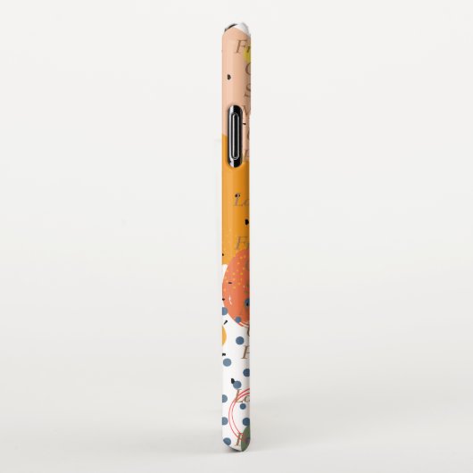 Aangepast afbeelding en moderne abstracte tekst iPhone hoesje (Rechterkant)