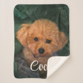 Aangepast Afbeelding en naam Cute Dog Blanket Cft Sherpa Deken (Voorkant)