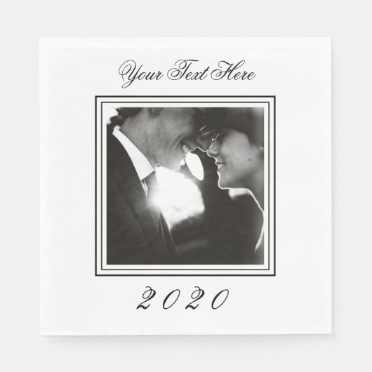 Aangepast Afbeelding Foto van Birthday Napkins Servet (Voorkant)