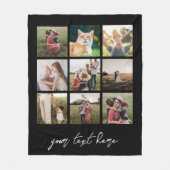 Aangepast Afbeelding Gepersonaliseerde 9 Fotocolla Fleece Deken (Voorkant)