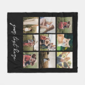 Aangepast Afbeelding Gepersonaliseerde 9 Fotocolla Fleece Deken (Voorkant (Horizontaal))