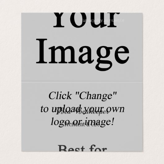 Aangepast Afbeelding gevouwen Visitekaartje (Buitenkant ongevouwen)