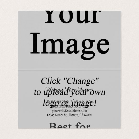 Aangepast Afbeelding gevouwen Visitekaartje (Binnenkant ongevouwen)