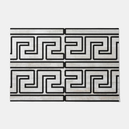 Aangepast afbeelding hout modern design Groot zwar Deurmat