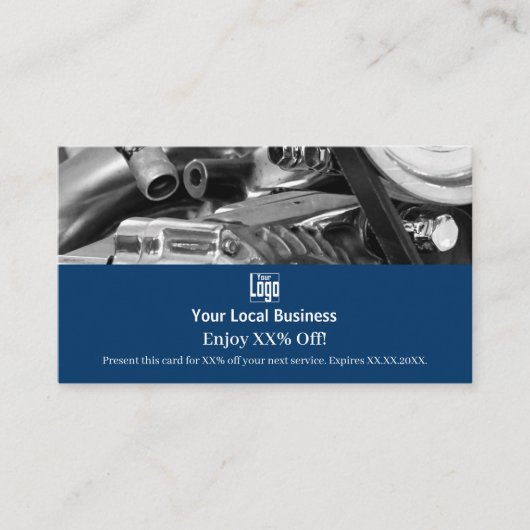Aangepast Afbeelding Lokaal Bedrijf XX% Kortingskaartje (Voorkant)
