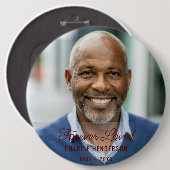 Aangepast afbeelding met tekst begrafenisgedenkkno ronde button 6,0 cm (Voorkant /achterkant)