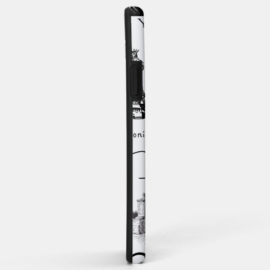 Aangepast afbeelding modern patroonparijs zwart-wi Case-Mate iPhone case (Achterkant/rechts)