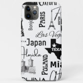 Aangepast afbeelding modern patroonparijs zwart-wi Case-Mate iPhone case (Achterkant)