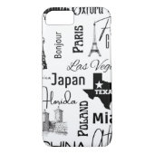 Aangepast afbeelding modern patroonparijs zwart-wi Case-Mate iPhone case (Achterkant)