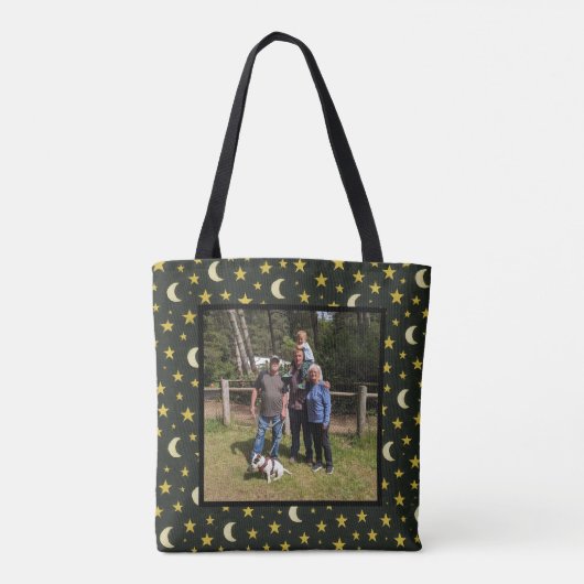 Aangepast Afbeelding Moons and Stars Tote Bag (Achterkant)
