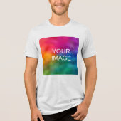 Aangepast Afbeelding of Logo Moderne Sjabloon Mann Tri-Blend Shirt (Voorkant)