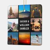 Aangepast Afbeelding voor foto's, collage en kerst Keramisch Ornament (Links)