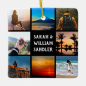 Aangepast Afbeelding voor foto's, collage en kerst Keramisch Ornament (Voorkant)