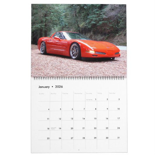 Aangepast afgedrukt syndicaatkalender kalender (Jan 2026)