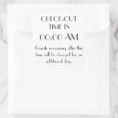 Aangepast afhandelingstijdteken vierkante sticker (Tas)