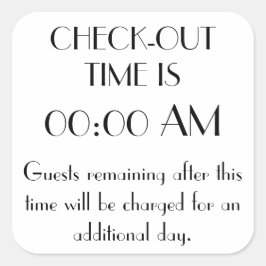 Aangepast afhandelingstijdteken vierkante sticker