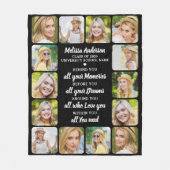 Aangepast Afstuderen 14 Foto Inspirerend Afstudere Fleece Deken (Voorkant)