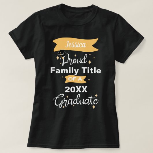 aangepast afstuderen 2023 met de naam Proud Family T-shirt (Design voorkant)