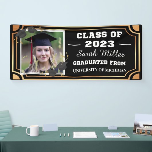 aangepast afstuderen 2023 met naam en foto spandoek (Beurs)