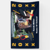 aangepast afstuderen 2023 met naam en foto spandoek (Verticaal)