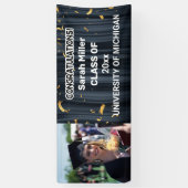 aangepast afstuderen 2023 met naam en foto spandoek (Verticaal)