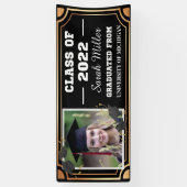 aangepast afstuderen 2025 met naam en foto spandoek (Verticaal)