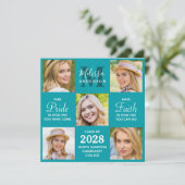 Aangepast Afstuderen 5 Blauwgroen Afstuderen voor Kaart (Staand voorkant)