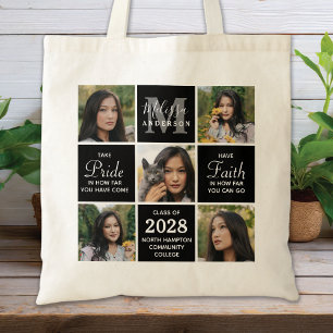 Aangepast Afstuderen 5 Fotocollage Afstuderen Tote Bag