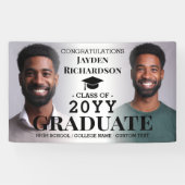 Aangepast Afstuderen Afstudeerder voor fotocollage Spandoek (Horizontaal)