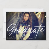 Aangepast Afstuderen Afstudeerder voor fotoscript Aankondiging (Voorkant)