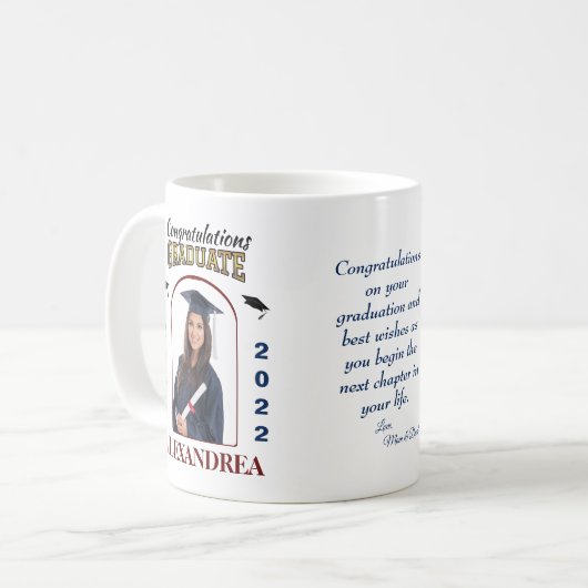 Aangepast afstuderen Afstuderen van foto's gefelic Koffiemok (Voorkant links)