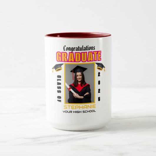 Aangepast afstuderen Afstuderen van foto's gefelic Mok (Midden)