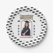 Aangepast afstuderen Afstuderen van foto's gefelic Papieren Bordje (Voorkant)